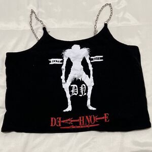 Hot Topic Deathnote Cropped Cami Hot Topic Chain Logo Strap Black Size 2X